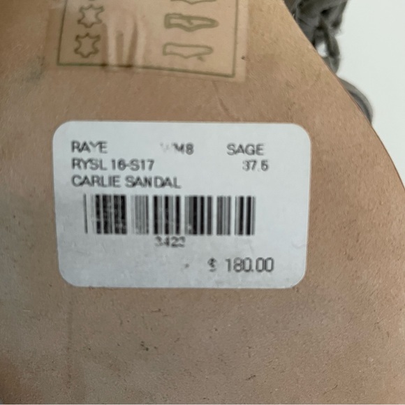 REVOLVE x RAYE Carlie Suede Ankle Wrap Beige Heeled Sandal size 7.5 - Picture 11 of 13